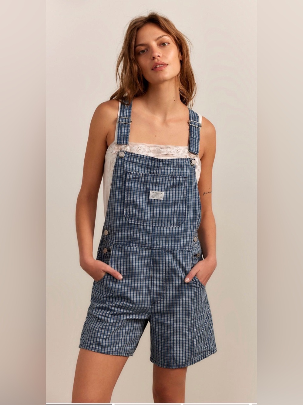 Levi utility printed shortalls